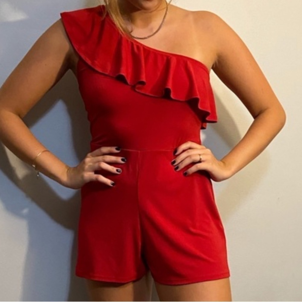 ! NWT. Express one shoulder romper